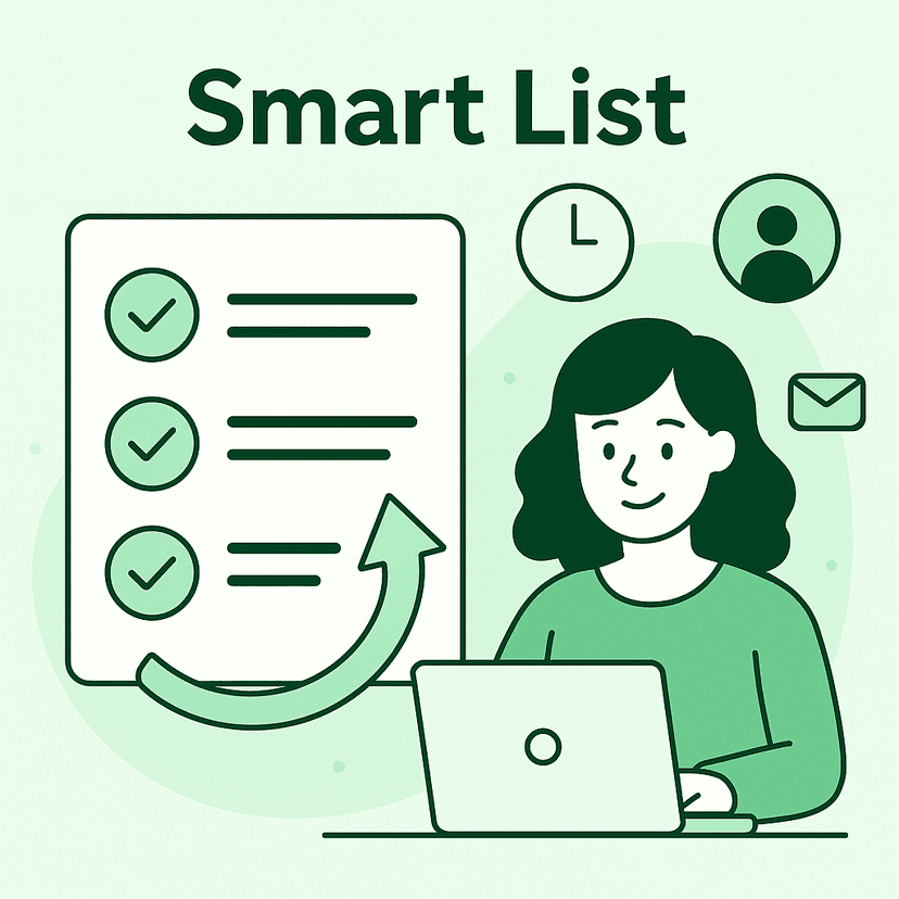 Ilustração da Smart List
